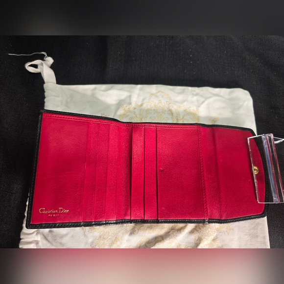 🔥💯AUTH VINTAGE CHRISTIAN DIOR DIOR CLASP COMPACT GAMAGUCHI LEATHER WALLET - Picture 6 of 15